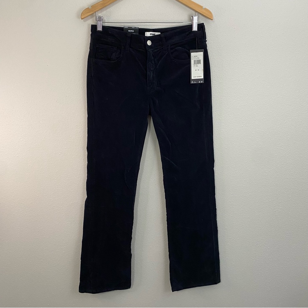 Mavi NWT Maria High Rise Flare Black Velvet Jeans Women’s W28 L32
